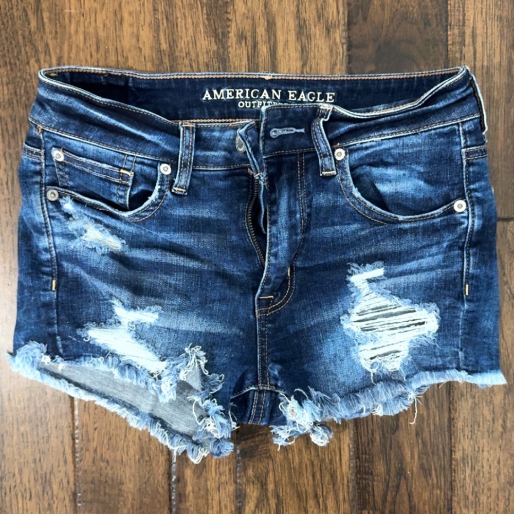 American Eagle Outfitters Dark Blue Jean Shorts